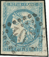 No 44Ia, Bleu Clair, Obl Gc, Jolie Pièce. - TB - 1870 Uitgave Van Bordeaux