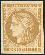 No 43Ic, Bistre Verdâtre, Pelurage Dans Une Marge Au Verso Mais Très Frais Et TB. - R - 1870 Uitgave Van Bordeaux