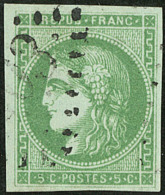 No 42IIl, Vert Jaune, Obl Gc. - TB - 1870 Emissione Di Bordeaux