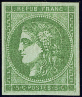 No 42IIi, Vert Foncé, Très Belle Nuance, Jolie Pièce. - TB - 1870 Emissione Di Bordeaux
