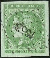 No 42II, Vert, Obl Pgc 1053. - TB - 1870 Uitgave Van Bordeaux