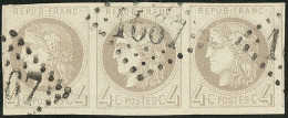 No 41II, Bande De Trois Obl Gc 1667, Un Voisin. - TB - 1870 Emissione Di Bordeaux