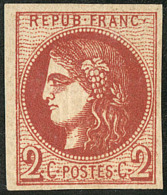 No 40IId, Rouge-brique Foncé, Fortes Charnières Mais Très Frais Et TB. - R - 1870 Emissione Di Bordeaux