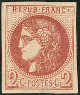 No 40IIc, Rouge Brique, Aminci, TB D'aspect - 1870 Emissione Di Bordeaux