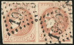 No 40IIa, Paire Pos. 1-2, Obl Gc 1952. - TB - 1870 Uitgave Van Bordeaux