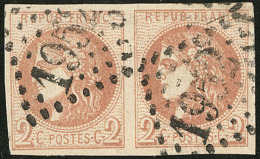 No 40IIa, Paire Pos. 1-2, Obl Gc 1952. - TB - 1870 Emissione Di Bordeaux