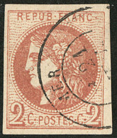 No 40IIa, Obl Cad, Pli Horizontal Mais TB D'aspect - 1870 Uitgave Van Bordeaux