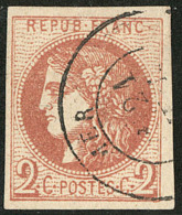 No 40IIa, Obl Cad, Pli Horizontal Mais TB D'aspect - 1870 Emissione Di Bordeaux