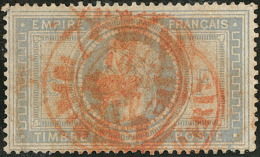 No 33, Obl Cad Rouge Des Imprimés, Def, TB D'aspect - 1863-1870 Napoléon III Lauré