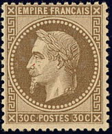 Fond Ligné. No 30e, Très Frais. - TB. - R - 1863-1870 Napoleone III Con Gli Allori