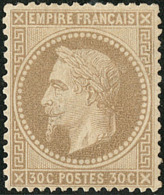 No 30b, Brun Clair, Très Frais. - TB. - R - 1863-1870 Napoleone III Con Gli Allori