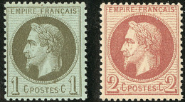 Nos 25, 26 *. - TB - 1863-1870 Napoleone III Con Gli Allori