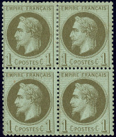 No 25, Bloc De Quatre (deux Ex *). - TB - 1863-1870 Napoleone III Con Gli Allori