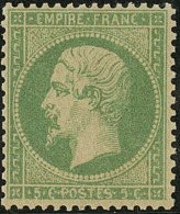 No 20b, Vert Jaune Sur Vert, Jolie Pièce. - TB - 1862 Napoleone III