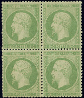 No 20, Bloc De Quatre, Des Dents Irrégulières Sinon TB - 1862 Napoléon III