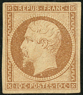 No 9, Bistre-jaune Nuance Foncée, Très Jolie Pièce. - TB. - RRR - 1852 Luigi-Napoleone