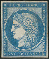 Réimpression. No 4f, Forte Charnière Et Rousseur Au Recto, TB D'aspect - 1849-1850 Cérès