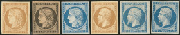 Réimpression. Nos 1e, 3k, 8d, 9e, 10f, 15f. - TB, B Ou Pd - 1849-1850 Ceres