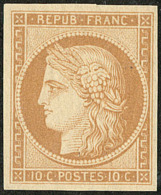 Réimpression. No 1e, Bistre Clair, Très Frais. - TB - 1849-1850 Cérès