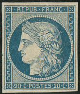 Non émis. No 8, Bleu Sur Jaunâtre, Jolie Pièce. - TB. - R - 1849-1850 Cérès