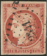 Vermillon. No 7, Obl Pc 2841, Très Jolie Pièce. - RRR (qqs Pièces Connues) - 1849-1850 Ceres