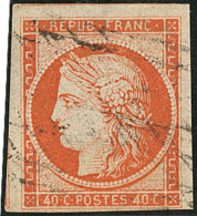 No 5, Obl Grille Sans Fin. - B - 1849-1850 Cérès