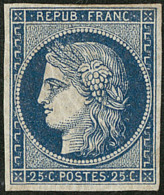 No 4c, Bleu Foncé, Jolie Pièce. - TB. - RR - 1849-1850 Cérès