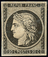 No 3f, Noir Sur Teinté, Très Frais. - TB - 1849-1850 Ceres