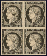 No 3, Bloc De Quatre, Très Frais. - TB - 1849-1850 Ceres