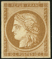 No 1c, Bistre-verdâtre, Très Frais. - TB. - R - 1849-1850 Cérès