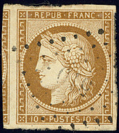 No 1a, Bistre-brun, Un Voisin, Obl Pc, Jolie Pièce. - TB - 1849-1850 Ceres
