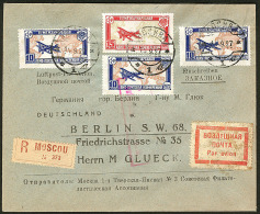 Poste Aérienne. Nos 18 (3) + 19 Obl Cad 14.9.27, Sur Enveloppe Recomm. Pour Berlin, Avec Arr. - TB - Andere & Zonder Classificatie