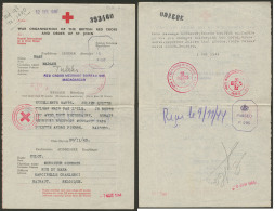 GRANDE-BRETAGNE. Formulaire De La "Red Cross" De Madagascar Daté 30.11.43, Pour La Belgique. - TB - Other & Unclassified