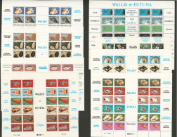 Collection. Faune Marine. 1980-1987, Entre Les 259 Et 365, Tous En Feuillets Illustrés, La Majorité En Dou - Andere & Zonder Classificatie