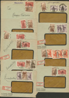 Lot. 1915-1959 (Poste), 72 Enveloppes Dont Recomm., Affts Et Obl Divers. - TB - Other & Unclassified