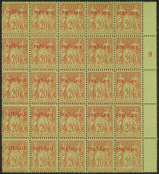 Emission Provisoire Locale Vendue Du 17 Au 24 Novembre 1899 (cote Yv. Spé 2013). No 9A (brique Sur Vert), Bloc De - Altri & Non Classificati