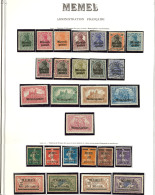 MEMEL. Collection. 1920-1922 (Poste, PA), Complète Sauf PA 1, 7 Et 14, Nombreux Doubles Obl. - TB - Altri & Non Classificati