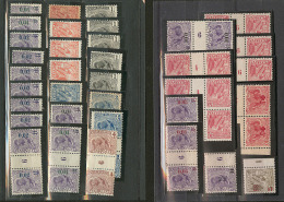 Millésimes. Lot. 1904-1922, 28 Paire S Et 7 Bloc De Quatres Entre Les N°49 Et 100, Mill. Divers Dont Doubles. - Andere & Zonder Classificatie