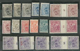 Millésimes. Lot. 1904-1922, Valeurs Diverses Entre Les N°49 Et 93, Mill. Divers Entre 3 Et 9. - TB (cote Maur - Andere & Zonder Classificatie