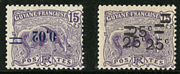 Variétés. Nos 92a, 97a. - TB - Altri & Non Classificati