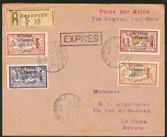 Poste Aérienne. Nos 5 à 8 Sur Enveloppe Recommandée De Beyrouth 22.1.25 Pour Le Caire. - TB - Other & Unclassified