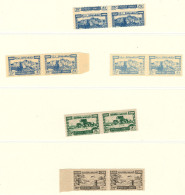 Lot. Variétés. 1945, 5 Paire Sur Poste 194, 195 Et PA 100. - TB - Other & Unclassified