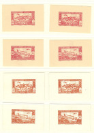 Epreuves. Poste Aérienne. Nos 85 à 88, Une Série * En Rouge Et Une Série (*) En Brun Orange - Other & Unclassified