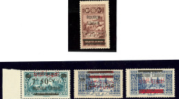 Variétés. Nos 107, 108 Et 110 Avec Double Surch. Arabe, 109 Surch. Arabe Double Et Renversée. - TB - Andere & Zonder Classificatie