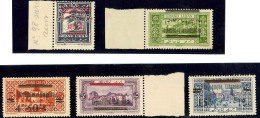 Variétés. Nos 98b, 99a Bdf, 105 Et 106 Surch. Arabe Renversée, 109a. - TB - Other & Unclassified