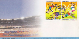 HONG KONG - FDC COVER - 1992 OLYMPIC GAMES -  ATHLETICS -  BICYCLE - JUMP - Mi 645-648  /1 - FDC