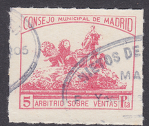 LOTE 2112   /// (C355) GUERRA CIVIL MADRID Nº 69 FESOFI /SOFIMA - PAPEL FISCAL Y Nº ROJO AL DORSO - Republikanische Ausgaben