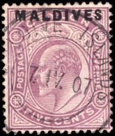 Maldive Islands 1906 5c Dull Purple Fine Used. - Maldives (...-1965)