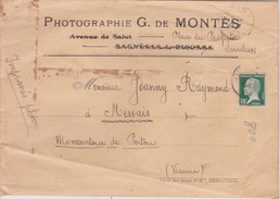 Enveloppe POUR IMPRIMÉS PHOTOS - PHOTOGRAPHE G. DE MONTÈS  BAGNERES DE BIGORRE  OU LOUDUN - Imprimerie & Papeterie