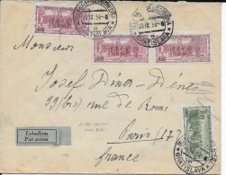 TCHECOSLOVAQUIE - 1934 - ENVELOPPE Par AVION De BRATISLAVA OBLITERATION TELEGRAPHE !! => PARIS - Covers & Documents
